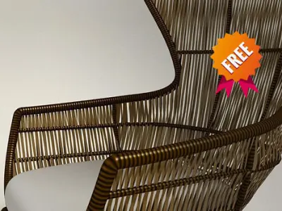 Crinoline C5P Armchair BeB Italia Free 3D model