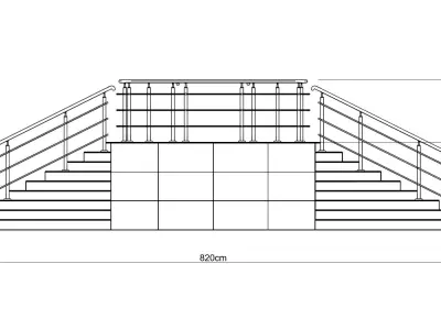 Entrance stairs 3D model