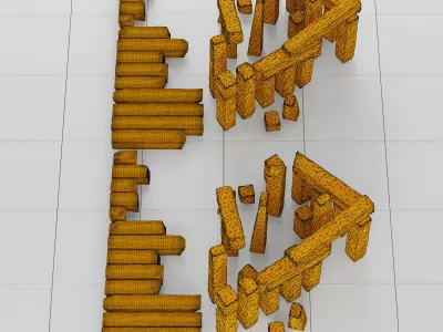 Stone block collection n2 3D model