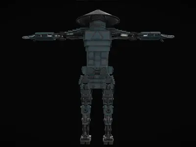 Samurai Robot Character 3D model