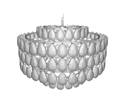 Linden Light Statement Tiered Chandelier 3D model