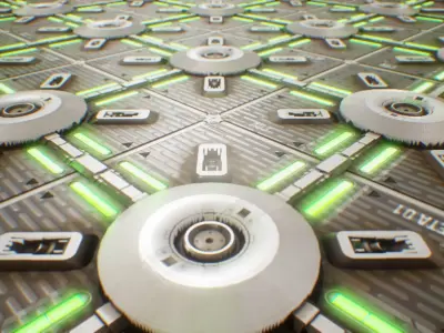 PBR Sci-Fi Industrial Texture 30 Low-poly 3D model