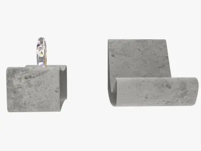 Willy Guhl Loop Chair Garden Set Eternit 3D model