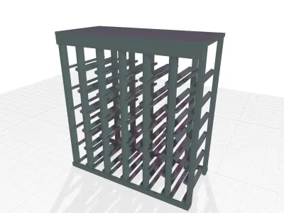 Karnes Wood Floor Wine Bottle Rack 3D model