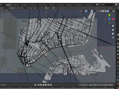 New York Map 3D model