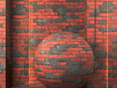 4K Vintage Brick Wall Textures  - 5 Patterns - PBR Aged Brick Texture