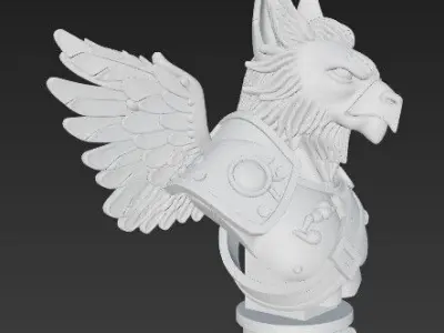 Griffin Bust 3D Printable Mythical Creature Statue 3D print model