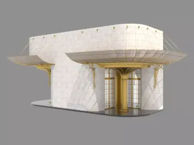 Entrance islamic grand mosque 3D model
