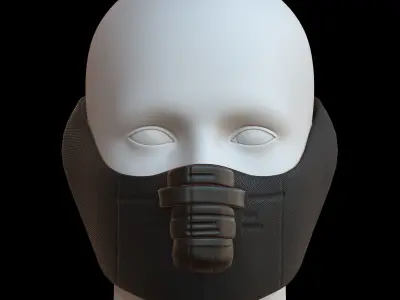 Gas mask helmet 3d model scifi Low-poly  Low-poly 3D model 287