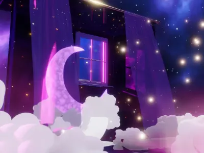 Moon Latte Clouds 3D model