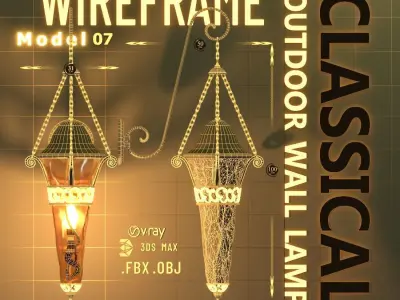 CLASSICAL OUTDOOR WALL LAMP -Model 08- 3D model