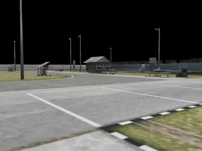 PERTAMINA Oil Factory Low-poly 3D model