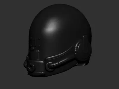 helmet high poly sculpt 3d printable 3D model 4