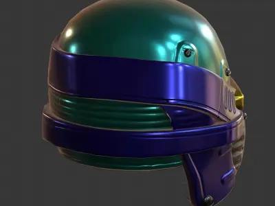 Helmet plastic mask  Low-poly 3D model Low-poly 3D model