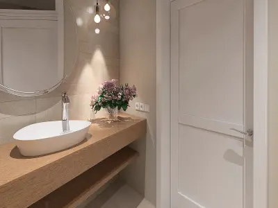 Cozy toilet room 3D model