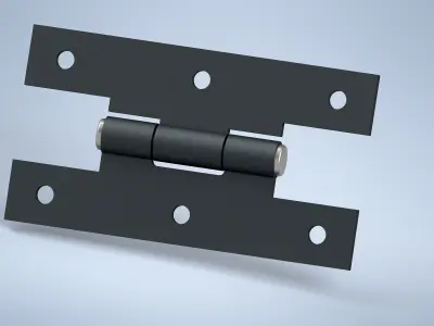 Standard door hinge 3D model
