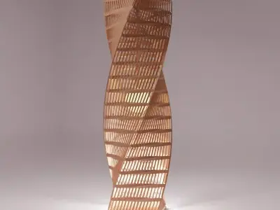 Lampe en Osier  3D model