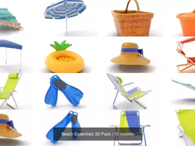 Beach Essentials 3D Pack