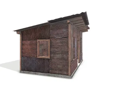 Metal Plates Shed 2 Low-poly 3D model