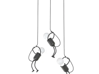 Creative Little Man Pendant Lights Low-poly 3D model