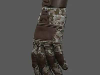 Gloves protection camouflage scifi fantasy military  Low-poly 3D model