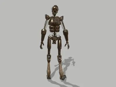 Steampunk Robot Low-poly 3D model purchase