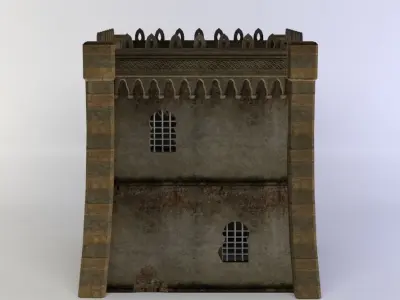 Building dungeon tower Low-poly 3D model