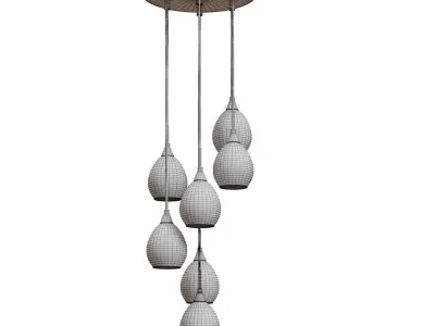 Light Ceiling Fitting Copper 3D model