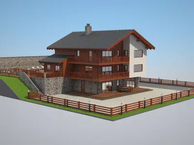 Chalet House 1 3D model