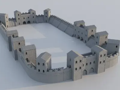 Roman Fort Tabletop Terrain 28 MM 3D print model