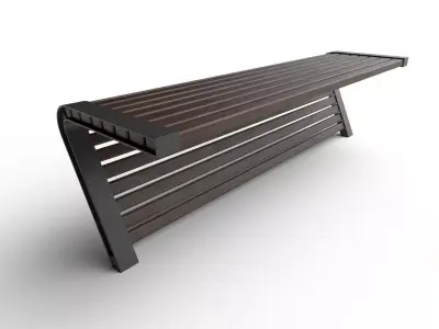 Bench  M16 Low-poly 3D model