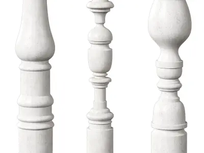 Marble Quintet Balusters with Classic Design 3 3D model
