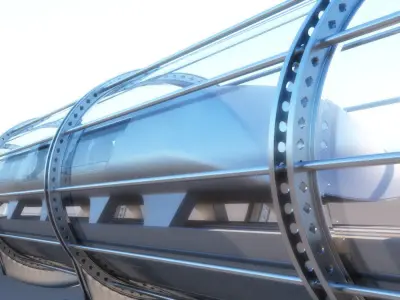 Hyperloop transport 3d model - Vray realistic 3D model