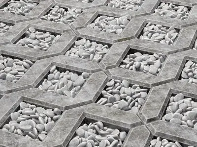 Eco parking pebble 3D model