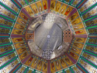 Medieval Church Octogon Top Stained Glass - Top ONLY 3D model