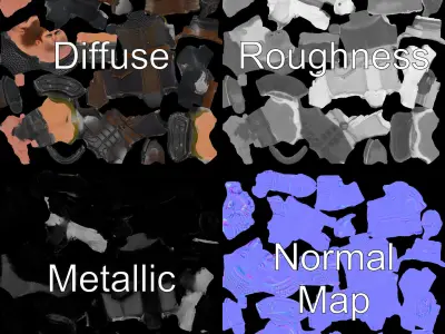 Medieval Warrior Rigged and Animated D Character Model Low-poly 3D model