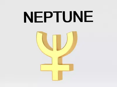 astrological sign solar system NEPTUNE 3D model