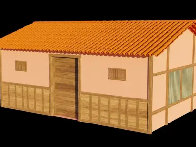 Japanese Style Houses-Anime- very cheap Low-poly 3D model