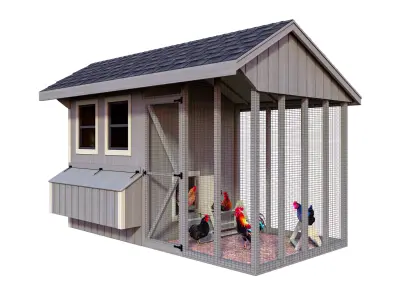 Hen hause for 14-16 chickens 3D model