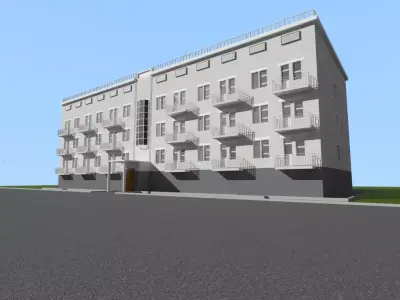 simple apartment Low-poly 3D model