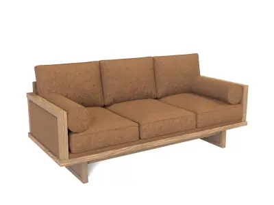 Modern 3 Seater Sofa 3D model