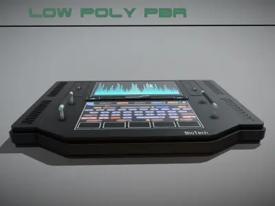 Sci-fi Panel Element Low-poly 3D model