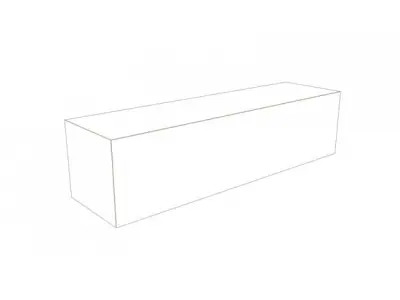 Building set 2 wooden bench Low-poly 3D model