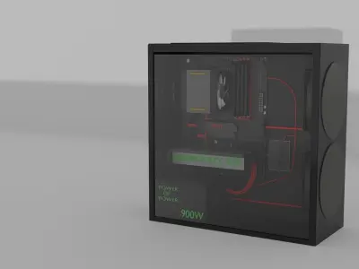 PC Gaming x64 Low-poly 3D model