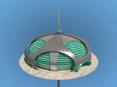 Futuristic Architecture Skyscraper 10 3D model