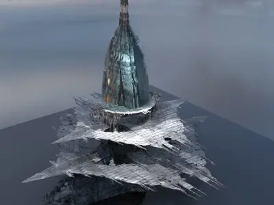 Art Deco Deep sea Rapture city structure  3D model