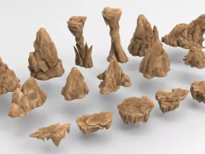 Collection - Rocks group of 3D model
