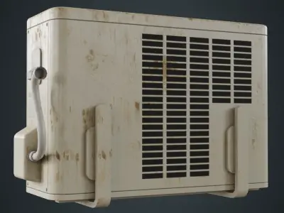Air Conditioner 4B Low-poly 3D model