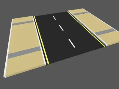 Road Voxel - Low-poly 3d Model Free low-poly 3D model