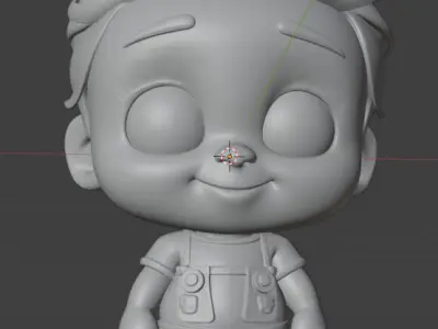 3D Chibi Style Doll  Free 3D print model